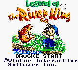 Legend of the River King title screen for GameBoy Color